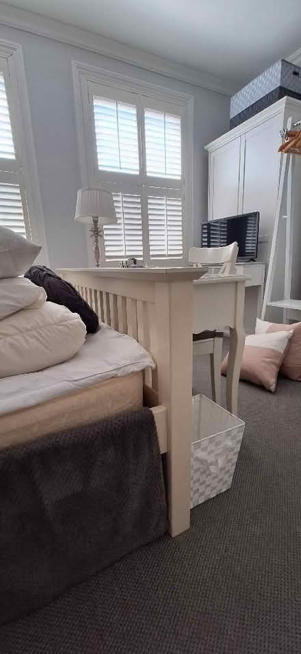 Photo of free White wooden double bed (Lion Gate TW9) #2