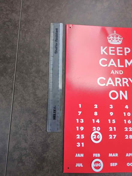Photo of free Red metal perpetual calendar (Wimbledon SW19) #4