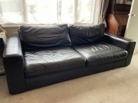 Photo of free Large leather sofa (Sherwood TN2) #1
