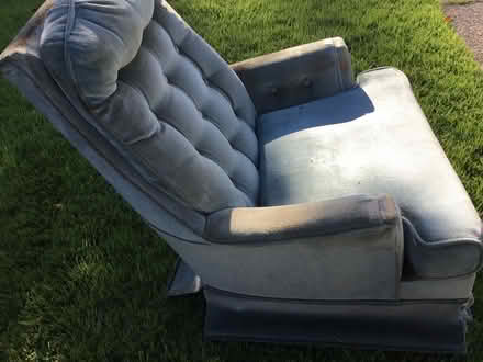 Photo of free Velvet swivel rocker chair (Teaneck) #4