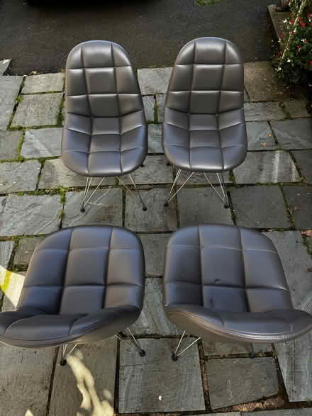 Photo of free Leather and stainless steel chairs (Windermere) #2