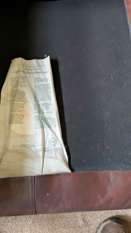 Photo of free Sofa Two Seat Brown Leather M&S (Shipley BD18) #3