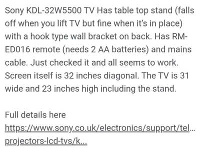 Photo of free Flat screen TV (Goldsworth Park GU21) #4