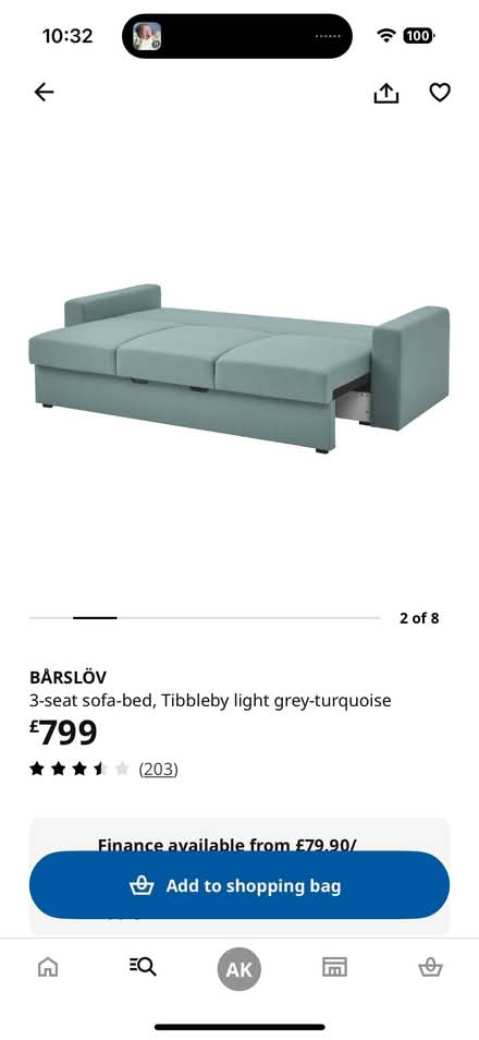 Photo of free Ikea sofa bed with storage (One Clarendon Road WD17) #4