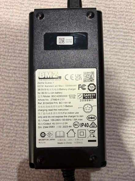 Photo of free Charger for Brompton Electric folding e-bikes, Version 1 (Wandsworth SW18) #2