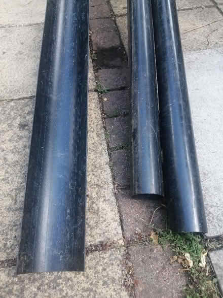 Photo of free Black plastic gutter and down pipe (Earlsfield SW18) #1