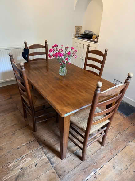 Photo of free Wooden Dining Room Table and Four Chairs (Trumpington Ward CB2) #1