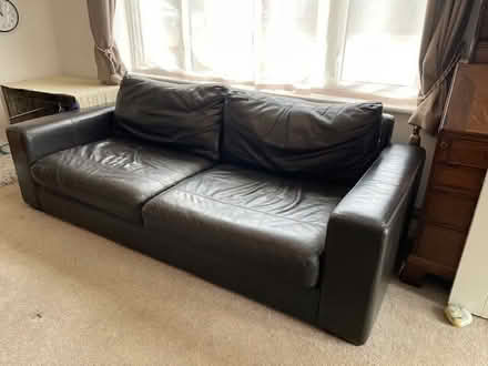 Photo of free Large leather sofa (Sherwood TN2) #2