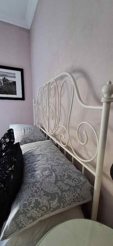 Photo of free Ikea white metal double bed (Lion Gate TW9) #1