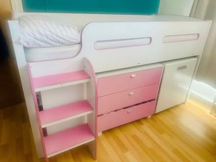 Photo of free Pink/white mid cabin girls bed (Montenotte Cork) #1