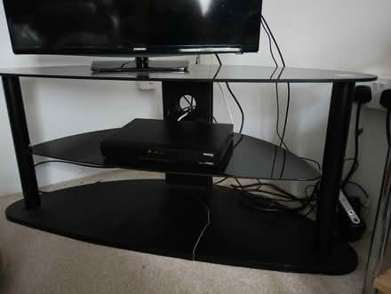 Photo of free Glass TV stand (Peter Tavy) #1