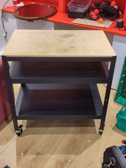 Photo of free IKEA metal and wood wheely work bench (St George BS5) #1