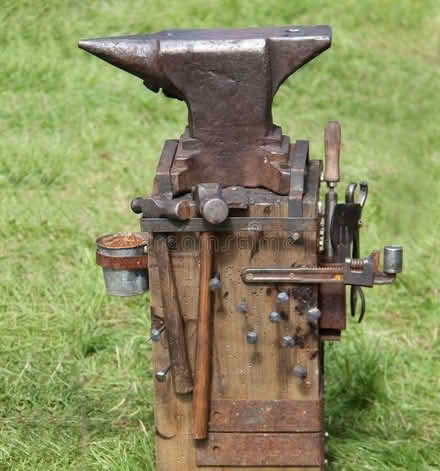 Photo of Old Blacksmiths Anvil and / or Tools (Horn's Mill SG13) #1