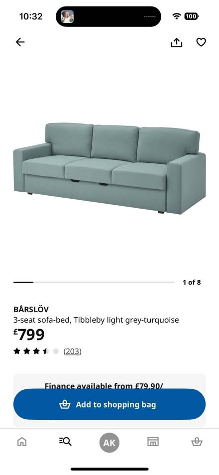 Photo of free Ikea sofa bed with storage (One Clarendon Road WD17) #1