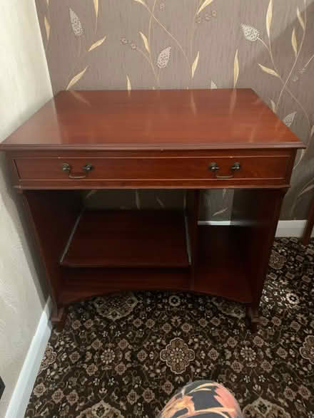 Photo of free Mahogany wood purpose made computer desk , shelf for printer (Bexleyheath DA8) #2