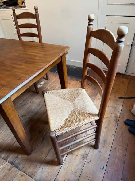Photo of free Wooden Dining Room Table and Four Chairs (Trumpington Ward CB2) #3