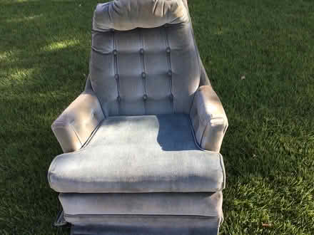 Photo of free Velvet swivel rocker chair (Teaneck) #1