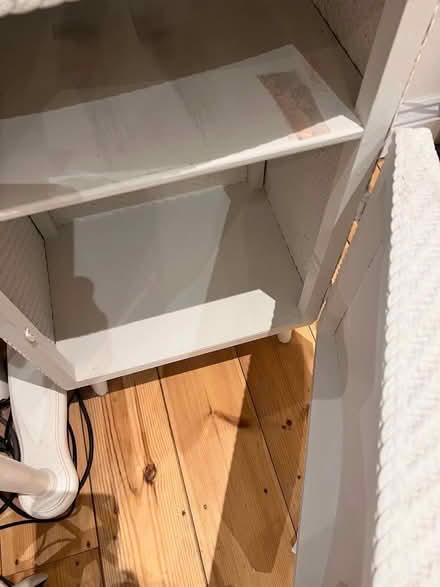 Photo of free White Lloyd Loom Side Table Bedroom Furniture (Brock Hill RG42) #1