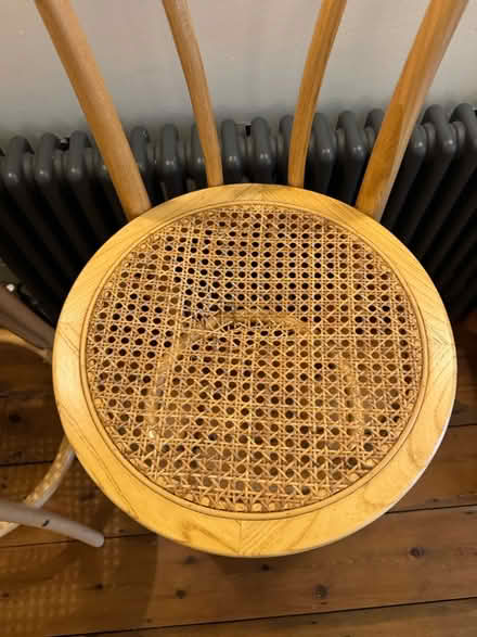 Photo of free 2 x wooden rattan bar stools (Ham, Richmond, TW10) #4