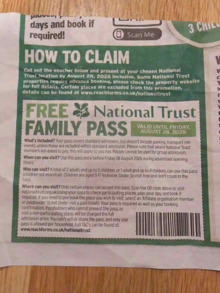 Photo of free National Trust pass (Shoreham BN43) #1