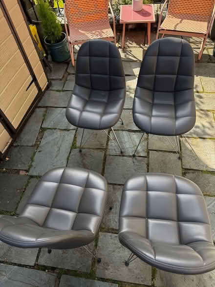 Photo of free Leather and stainless steel chairs (Windermere) #1
