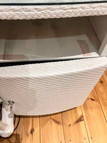Photo of free White Lloyd Loom Side Table Bedroom Furniture (Brock Hill RG42) #2