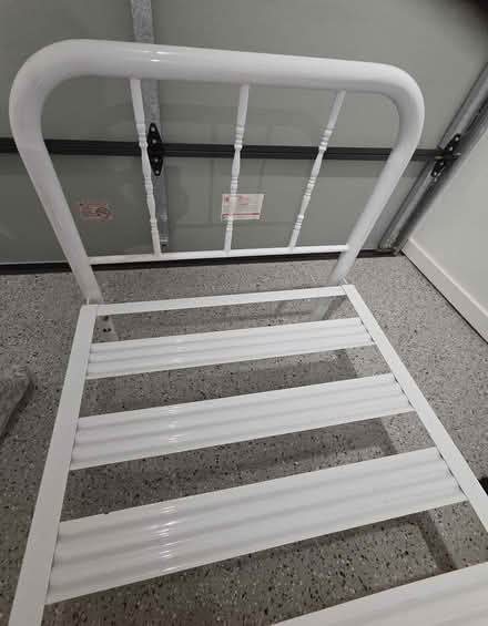 Photo of free Metal White single Bed (Avondale) #1