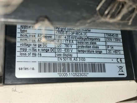 Photo of free Solar Panel inverter (Rayner's Lane HA2) #3