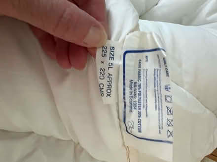 Photo of free King Size duvet 12 tog (Westbrook WA5) #3