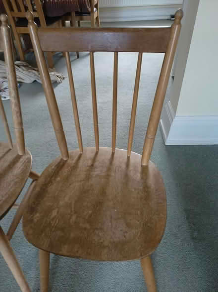 Photo of free Pair of wooden 'kitchen' chairs (Wellingborough NN8 5) #3