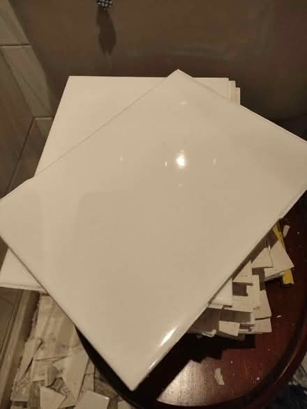 Photo of free white bathroom tiles (Kirklees HD9) #2