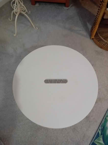 Photo of free round white open side table (Morecambe LA4) #2