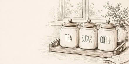 Photo of Tea, coffee, sugar canisters (St Albans) #1