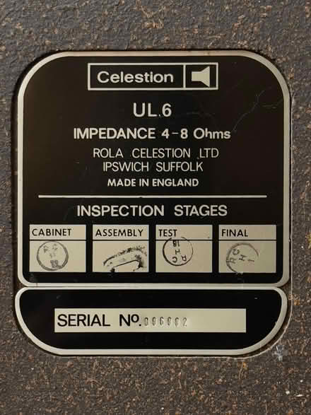 Photo of free Pair of Celestion UL 6 Speakers (S8 Woodseats) #3