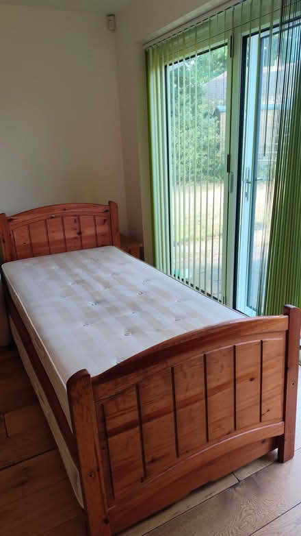 Photo of free Wooden single bed (Crowthorne RG45) #2