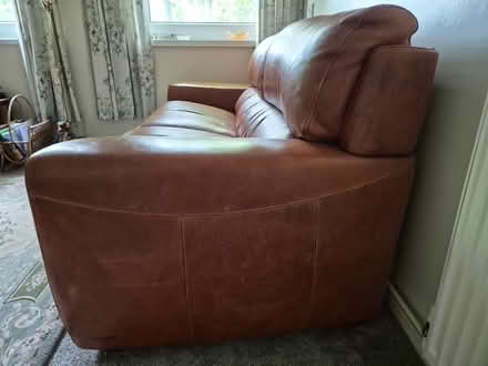 Photo of free Large leather Sofa and armchair (PO2 8NA) #2