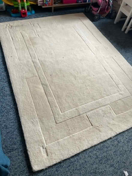 Photo of free Large cream rug (Burghfield Common, RG7) #1