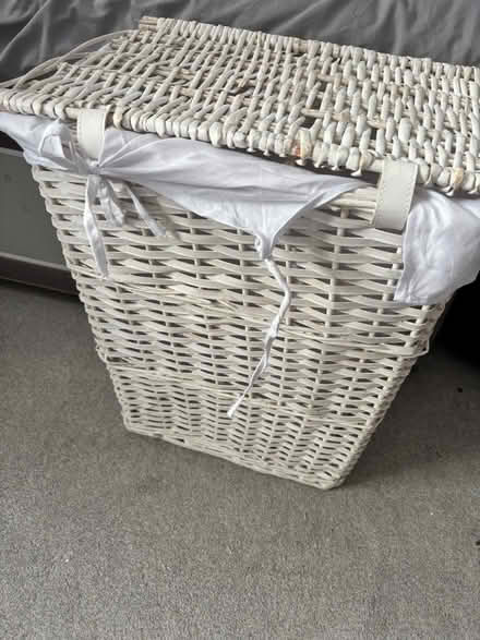 Photo of free White laundry basket wicker (Edmonton N9) #2