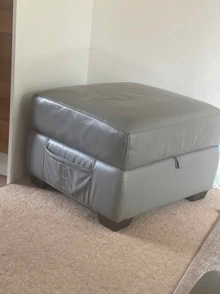 Photo of free 3 seater recliner leather sofa plus footstool (Picket Piece SP11) #2