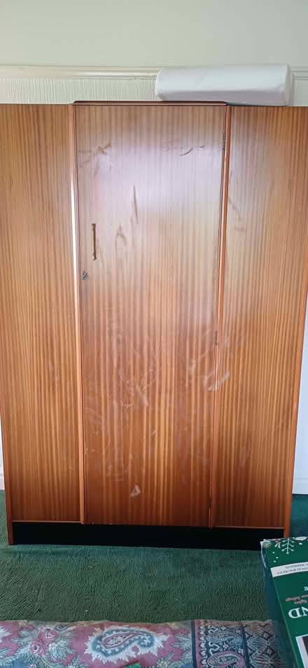 Photo of free 1950's Gents wardrobe (Knotty Ash L14) #1