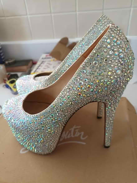 Photo of free rhinestone platform shoes size 5 (Melksham) #1