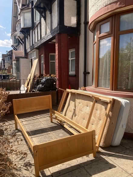 Photo of free Single bed frame + mattresses (North Acton W3) #3