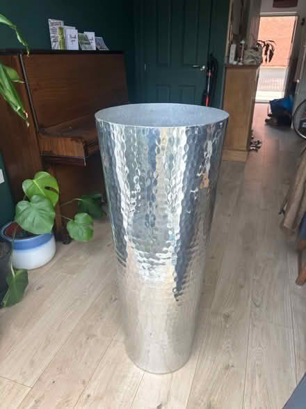 Photo of free Silver plant pot (Home - Leamington spa CV31) #1