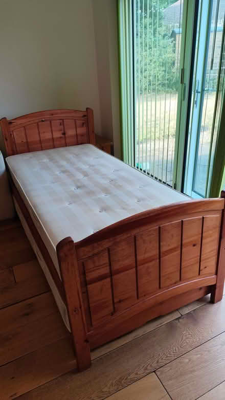 Photo of free Wooden single bed (Crowthorne RG45) #3