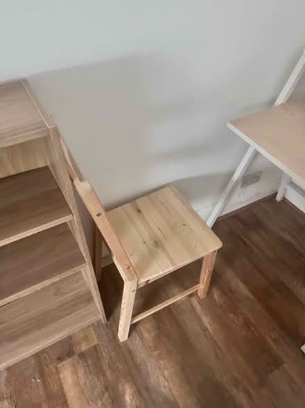 Photo of free IKEA large study desk and wooden chair (Acton W3) #2