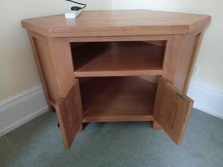 Photo of free TV Corner Unit – Oak (Wellingborough NN8 5) #2