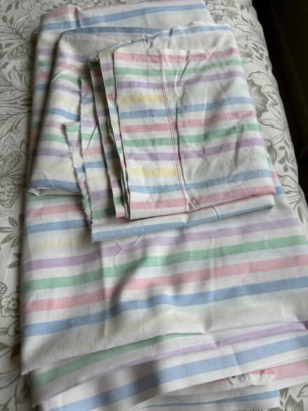 Photo of free Cotton striped sheet (Bexleyheath DA6) #1