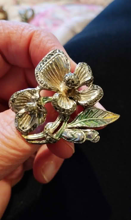 Photo of free Marcicite enamel brooch (Chesser EH14) #1