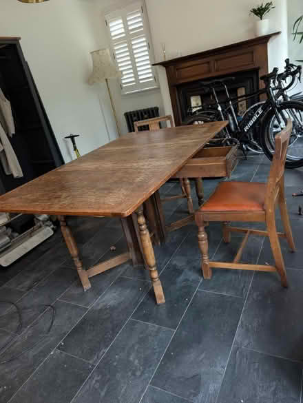 Photo of free Folding dining table and 4 chairs (Levenshulme M19) #1