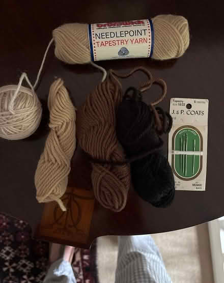 Photo of free Needlepoint yarn and needles (Wimbledon Common SW19) #1